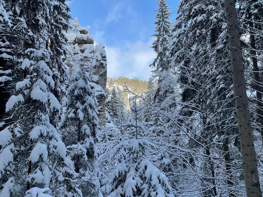 Adršpach: The Chronicles of Narnia Tour with Guide - The waterfall stop: a Goethe moment surrounded by rocks