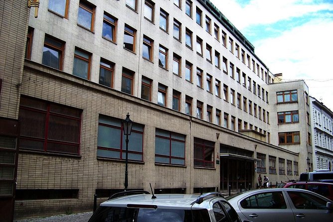 Back to Communism Walking Tour - Entering Bartolomějská: secret police HQ and what power looks like