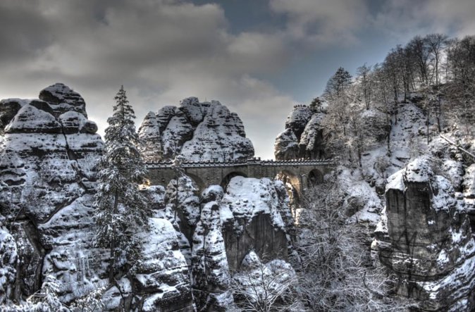 Bohemian And Saxon Switzerland Winter Tour from Prague - Bastei Bridge in winter: the view, the walk, and the payoff