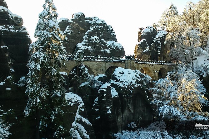 Bohemian And Saxon Switzerland Winter Tour from Prague - Pravcika Gate: crossing from Germany to the Czech side of the story