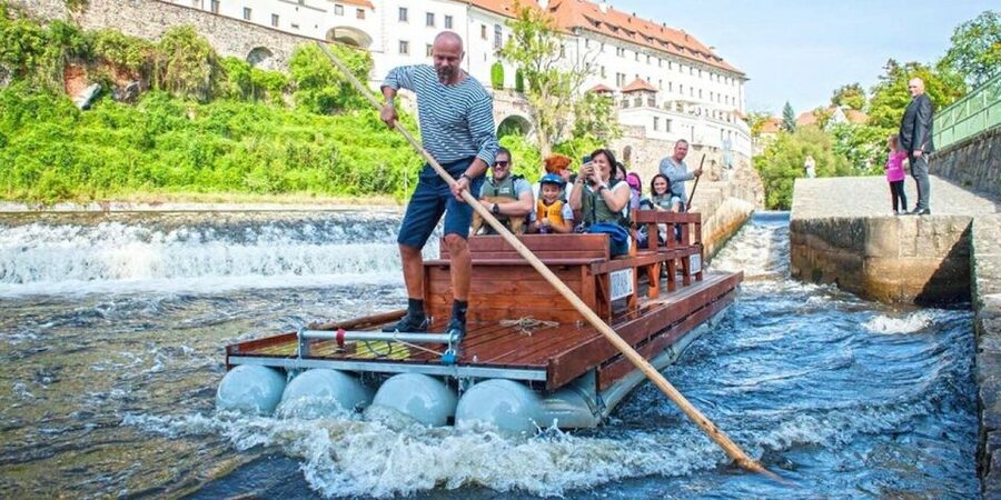 Český Krumlov: Wooden Raft River Cruise - Entering Český Krumlov from the river, not the streets