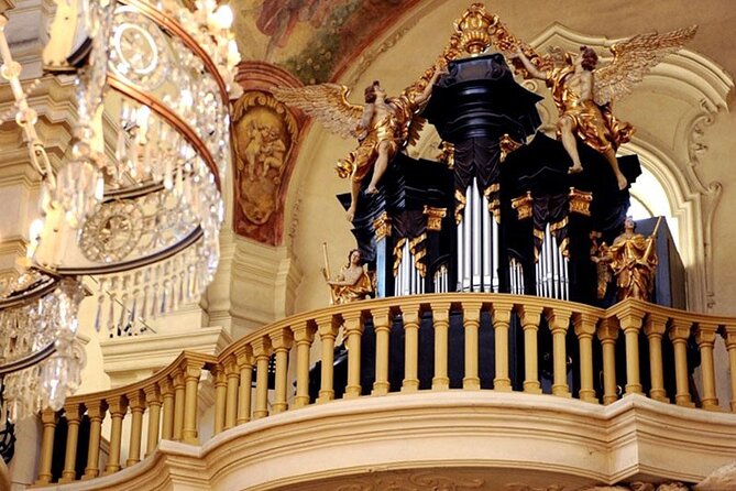 Classical Concert in St. Nicholas Church - Musical setup: organ, winds, piano, and vocal moments