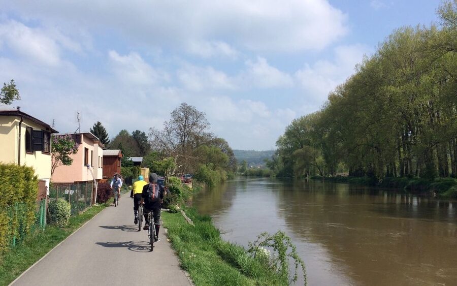 Coutryside bike tour to Karlstejn Castle. - Karlštejn village first, then the short walk to the castle grounds