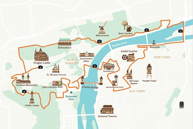 E-BIKE TOUR: 10 Must-See Landmarks & Viewpoints in Prague 1-8per. - Letná Beer Garden and Letná Park: the view climb without the pain