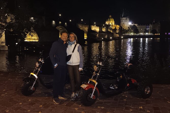 Electric Trike Night Tour in Prague - Live Guided - Prague Metronome and the Stalin statue story you will not forget