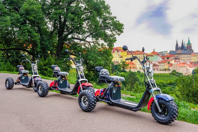 Electric Trike Tour in Prague - City Sightseeing & Fun Riding - Prague Castle Exterior, Strahovsky Kláster, and the Charles Bridge Ride