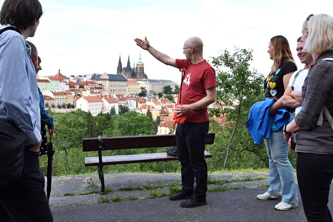 Evening View Walk in Prague - Prague Castle After Dark: St. Vitus Cathedral and Gas-Lit Streets