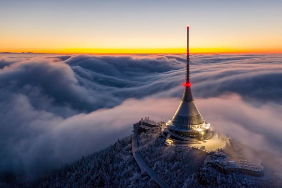 From Prague: Guided Snowshoe Tour with Mountain Views - The 7 km climb through frozen trees, with view breaks that keep you curious