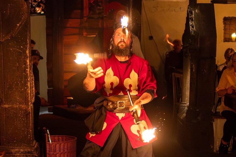 From Prague: Medieval Dinner, Show, Castle and Brewery - Fire show finale: why this moment earns the highest marks