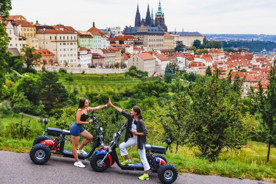 Grand City Tour on Electric Trike in Prague - Live Guided - Letná Park, the giant metronome, and stadium views from above
