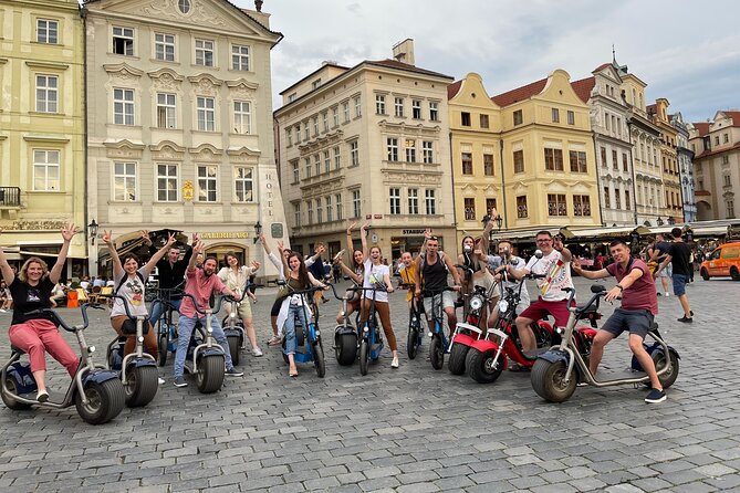 Guided sightseeing e-scooter tour of Prague: 2 hours - Getting started at Uhelný trh (and how the ride feels right away)