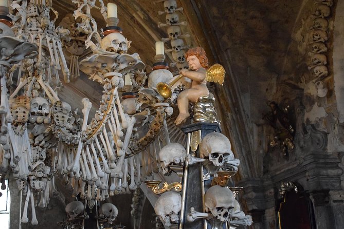 Kutna Hora Half-Day, Incl. the Bone Church & St.Barbara Cathedral - Stop 1 in Sedlec, The Cemetery Church of All Saints and the Ossuary