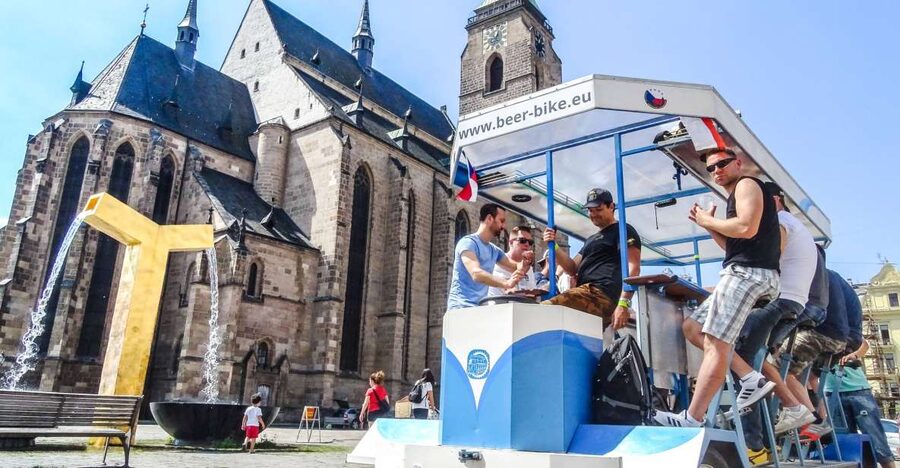 Pilsen: 1.5-Hour Beer Bike with Unlimited Beer - Starting at DEPO2015: Briefing, Sound System, and First Minutes