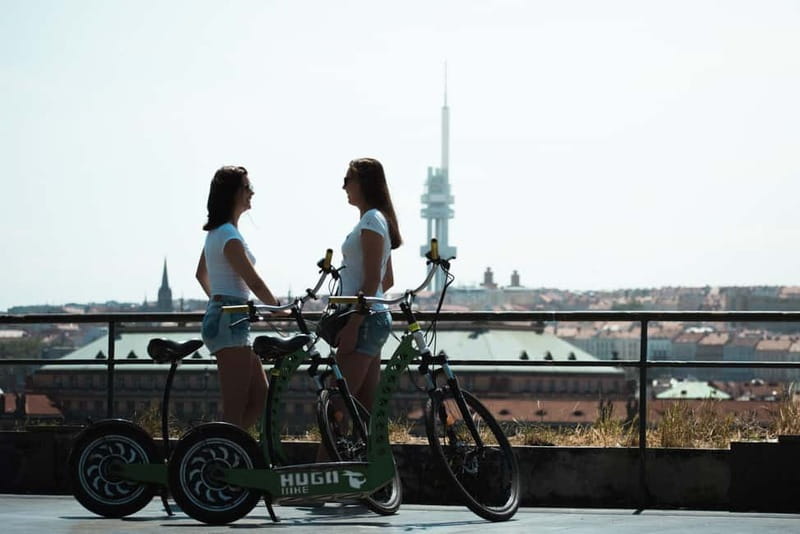 Prague: 3-Hour E-Scooter Tour in German - Charles Bridge and the National Theater view you can picture