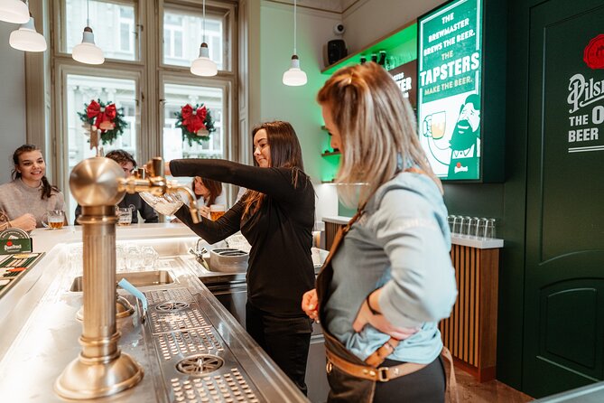 Prague Beer Pouring Class at Pilsner Urquell - Stop two focus: ingredients, storage, pouring methods, and cleanliness