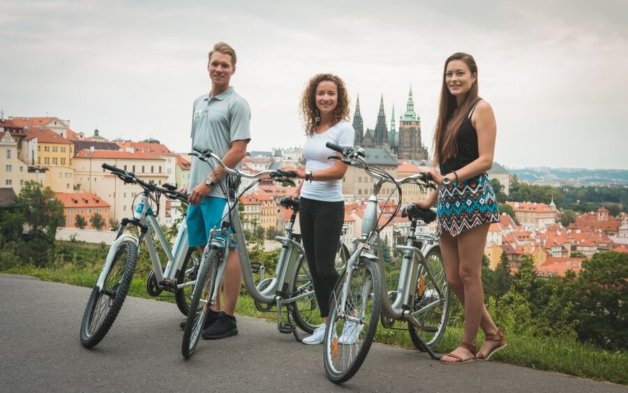 Prague: Bike or E-Bike City Tour with A Local Guide - Wenceslas Square, Municipal House, and Powder Tower photos