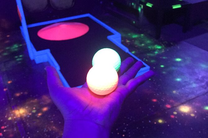 Prague Black Light Mini Golf Admission Ticket - The 18 Holes: Prague-Inspired Black Light Fun