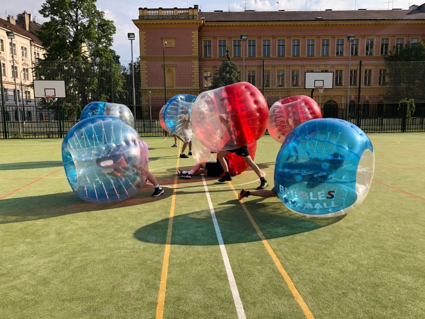 Prague: Bubbles football in city centre of Prague - Finding The Brown Gate Pitch In Prague City Centre