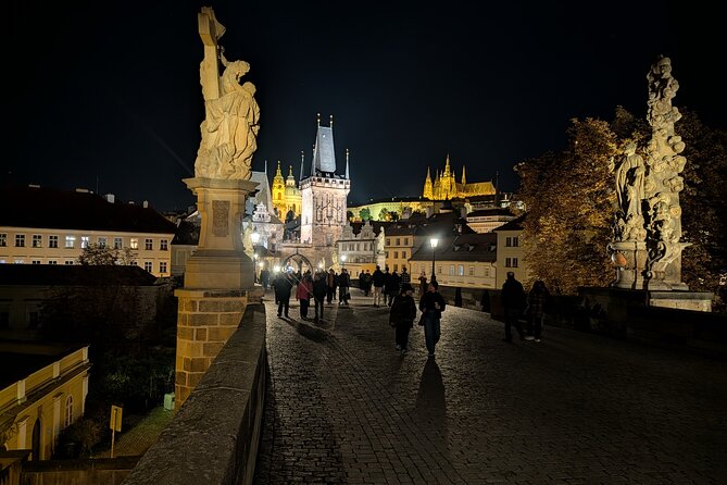 Prague by Night A Scenic Walk from Petrin Hill to Old Town - Lennon Wall: quick stop, big symbol