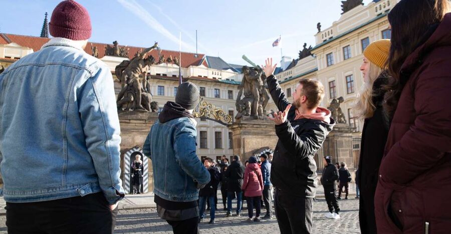 Prague: Castle Grounds & Highlights Walking Tour small-group - Meeting Point at Mala Strana and the Tram Up the Hill