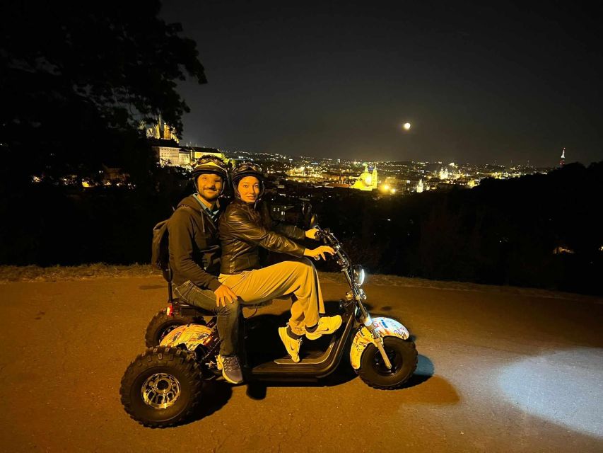 Prague City sightseeing in Night Trike Tour - Wenceslas Square at night: your anchor point for the rest of the route