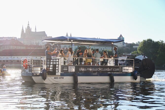 Prague Cycle Boat - The Swimming Beer Bike - Charles Bridge from the boat, a view with less hassle