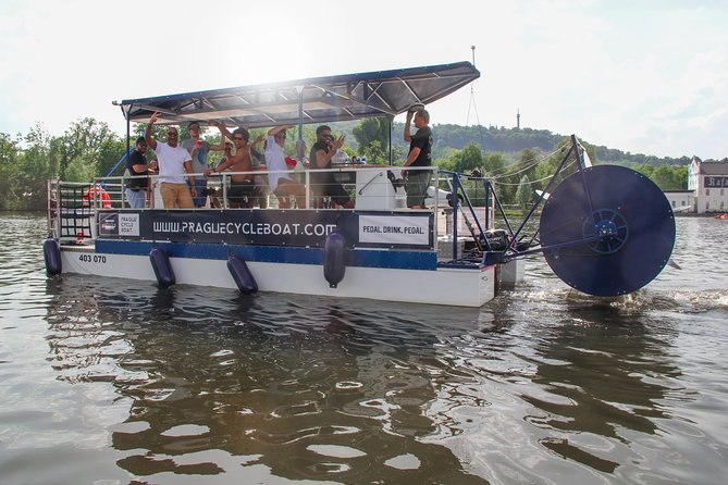 Prague Cycle Boat - The Swimming Beer Bike - Vltava Beach pedaling, where the ride really starts