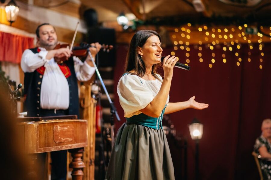 Prague: Dinner with Folk Show and Open Bar - A typical Czech restaurant table, with a real 3-course dinner