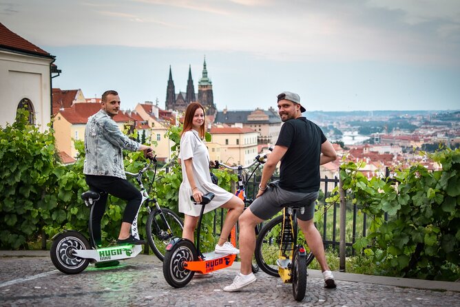 Prague E-Scooter Grand City Tour small-group with PragueWay - Helmet training matters, and yes, you need bike control