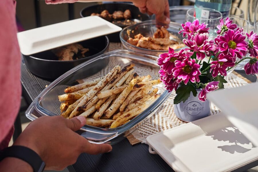 Prague: Farmers Market and Brunch Class with Celebrity Chef - The brunch table experience, with prosecco and coffee