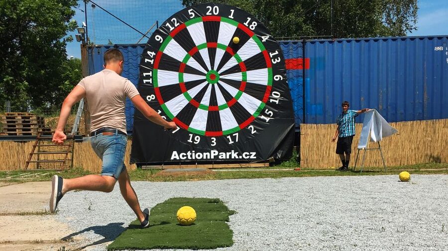 Prague : Giant Foot Darts and Giant Beer Pong Game - Price and value: where the $88 per person makes sense