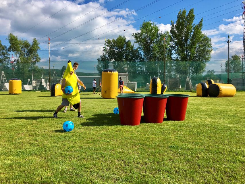 Prague : Giant Foot Darts and Giant Beer Pong Game - A practical way to add games and laughs to a Prague day