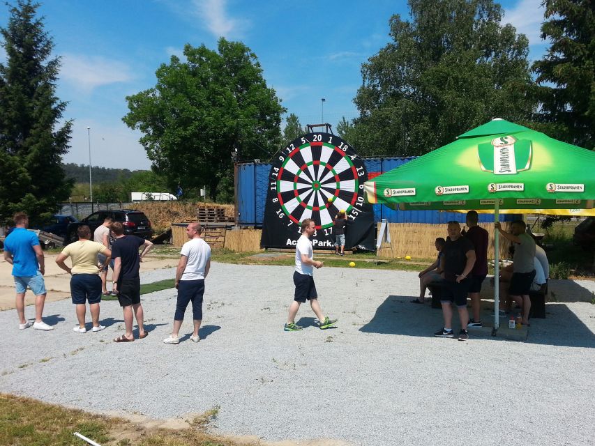 Prague : Giant Foot Darts and Giant Beer Pong Game - Welcome drink and safety briefing: where the tone gets set
