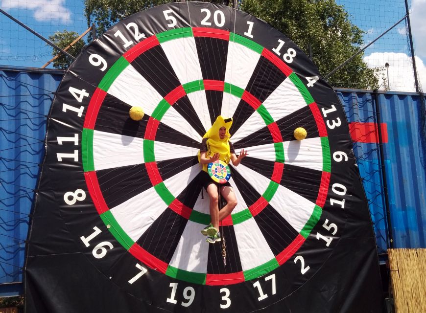 Prague : Giant Foot Darts and Giant Beer Pong Game - Getting picked up and dropped off, the logistics part you will appreciate