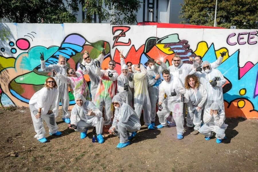Prague Graffiti Workshop For Groups & Team-Building Groups - The 150 Minutes Timeline: Sketch, Spray Skills, and a Finished Piece