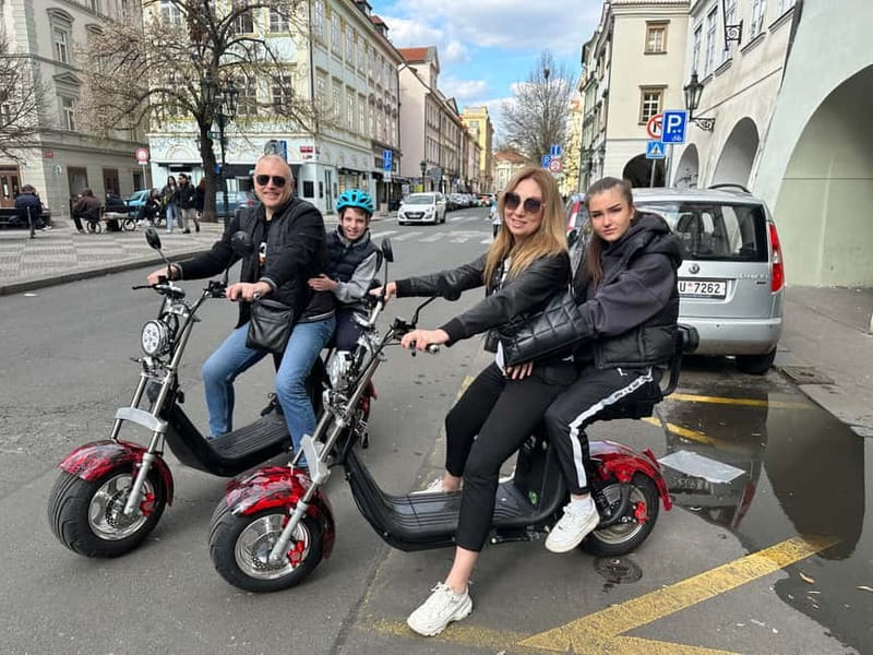 Prague: Guided Fat Tire e-Scooter Tour - Hradchanska Square and Prague Castle, without the uphill fatigue