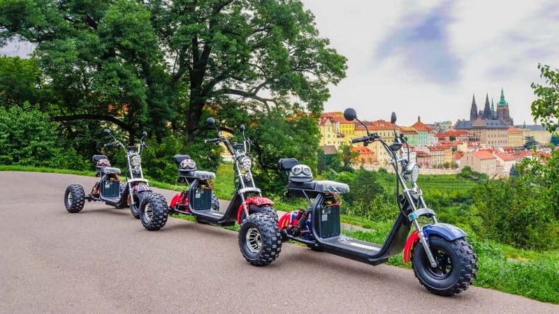 Prague: Guided Sightseeing Tour by Electric Trike - Prague Castle from outside main entrance, plus Strahov Monastery from a distance