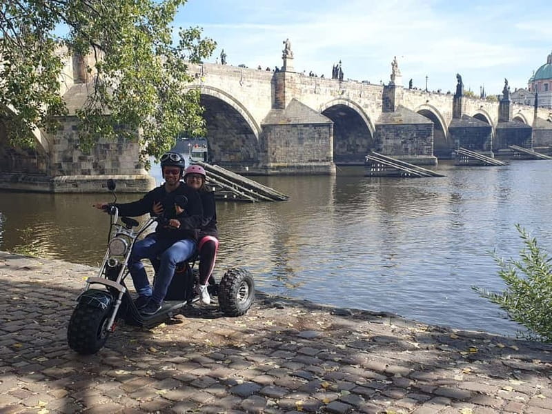 Prague: Guided Sightseeing Tour by Electric Trike - Franz Kafka Museum and Rudolfinum outside, culture stops without the long tickets