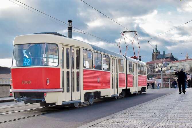 Prague Hop on Hop off Sightseeing Tram - National Theatre: gold decoration, the 1881 launch, and the 1883 comeback