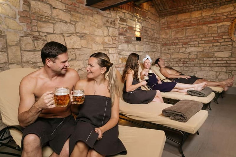 Prague: Lázně Pramen. Wine, Beer bath and Wellness SPA - Your 1-hour format: soak, sip, and then chill