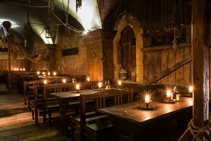 Prague: Medieval Dinner with Transfers - Inside the medieval cellar: cool atmosphere, but plan for stairs and close tables