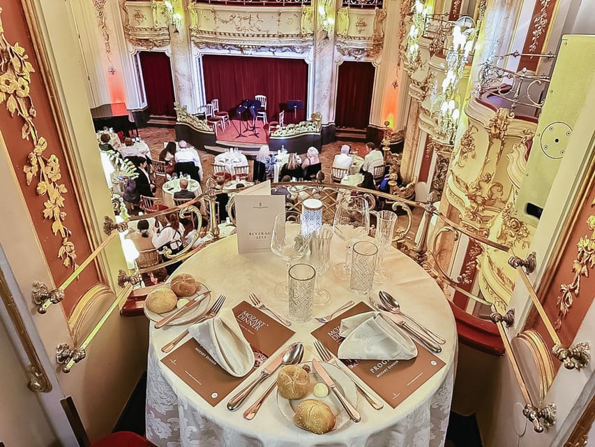 Prague: Mozart Ballroom Concert Ticket with 3-Course Dinner - What’s actually on the dinner menu (meat, vegetarian, kids)