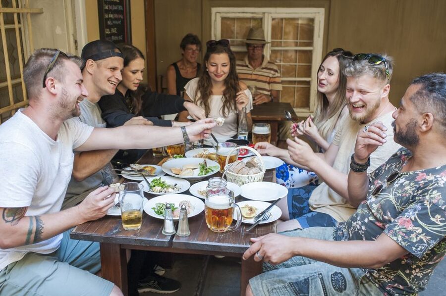 Prague: One Prague Tour with Local Food & Beer - Meeting point in Mala Strana, starting near the action