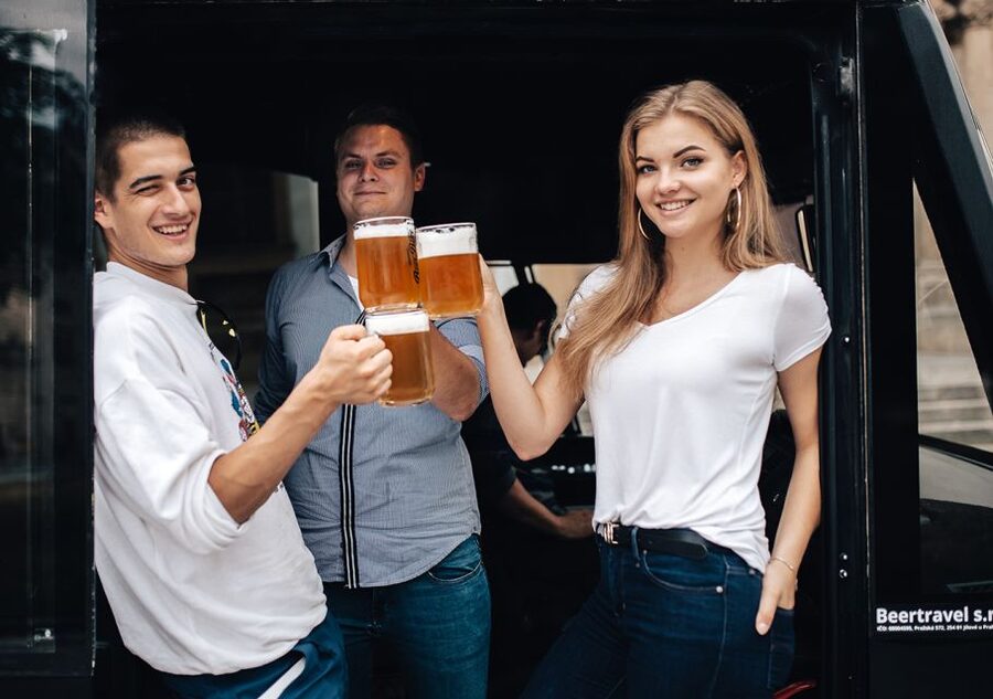 Prague: Party Beer Bus - Sound, lights, and your music: the practical party setup