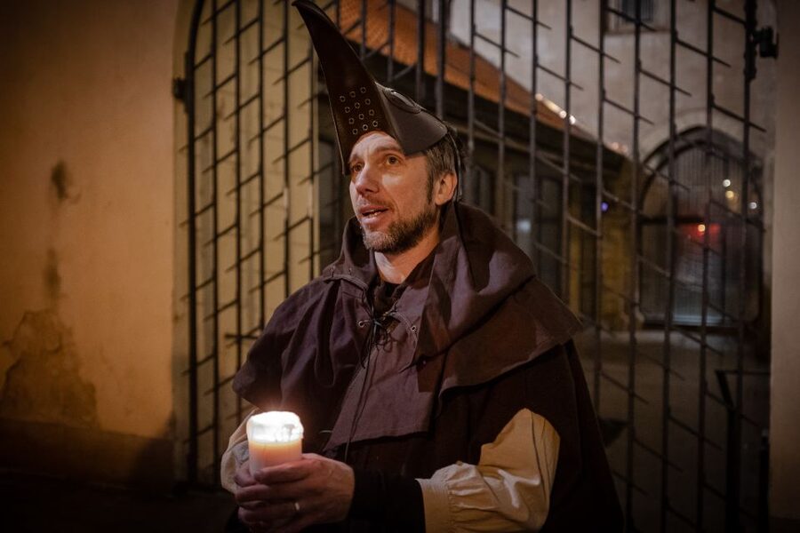 Prague: Plague Doctor Old Town History Walking Tour - Following a 1713 plague doctor through Prague, not around it