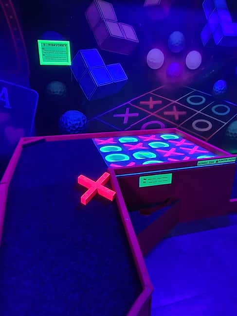 Prague: Punk Minigolf Glow-in-the-Dark Entry Ticket - A mini itinerary through the course, hole by hole energy