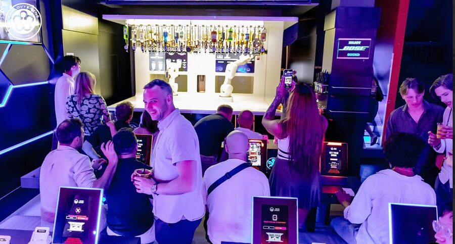 Prague: Robotic Bar Entry with a Drink Included - Watching two robotic arms mimic real bartender movements