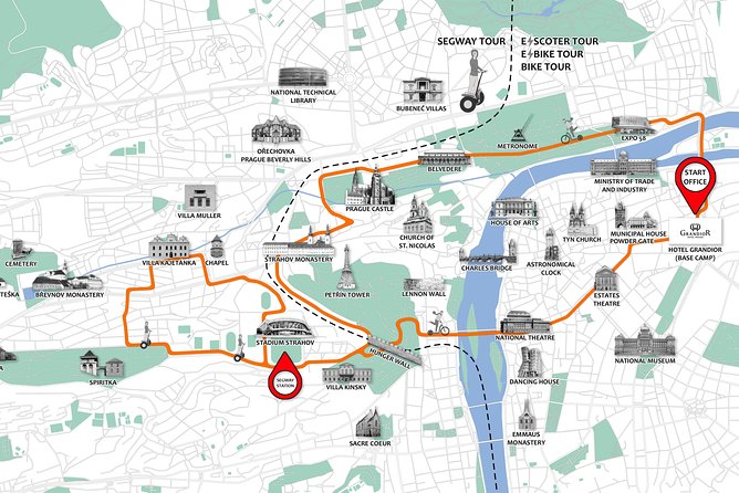 Prague Segway & E-Scooter Grand City Tour - Stops for Photos and Prague Personality: Lennon Wall, Kafka Museum Area, and Charles Bridge