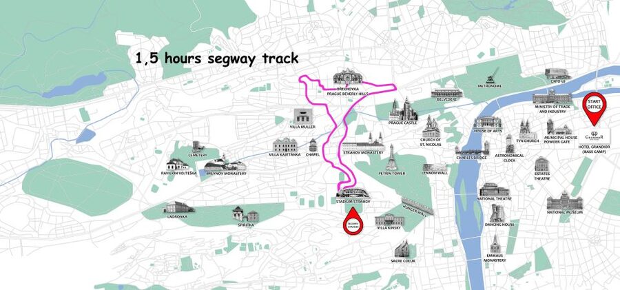 Prague: Shared Group/Private Segway Tour with Hotel Transfer - Ladronka Park vibes: calmer trails where the city feels quieter