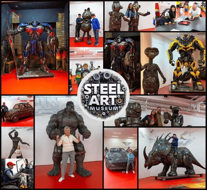Prague: Steel Art Museum Entry Ticket - Superhero props, weapons, and the interactive pose zone